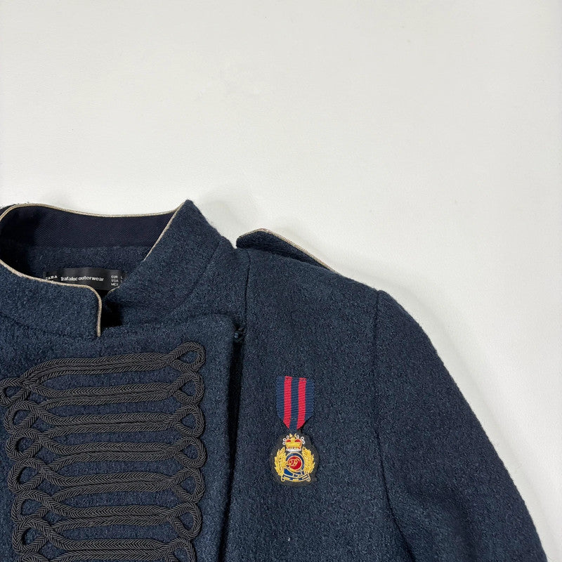 navy wool military napolionic jacket