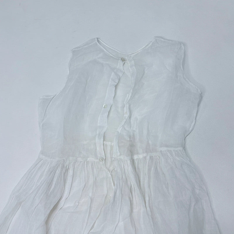 sheer white cotton antique midi dress