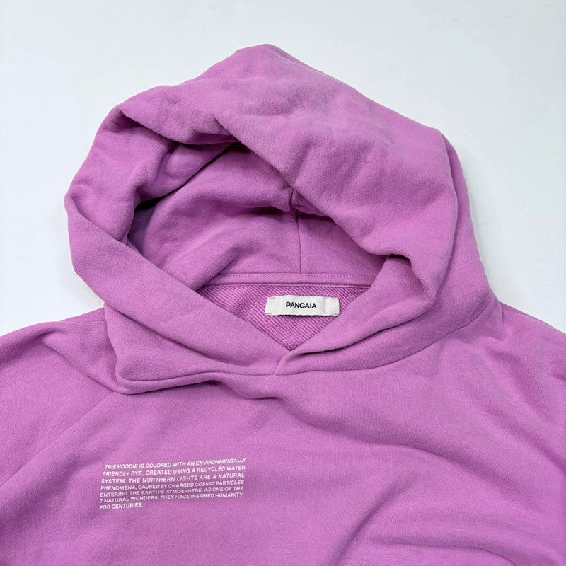 pink pangia cropped cotton hoodie