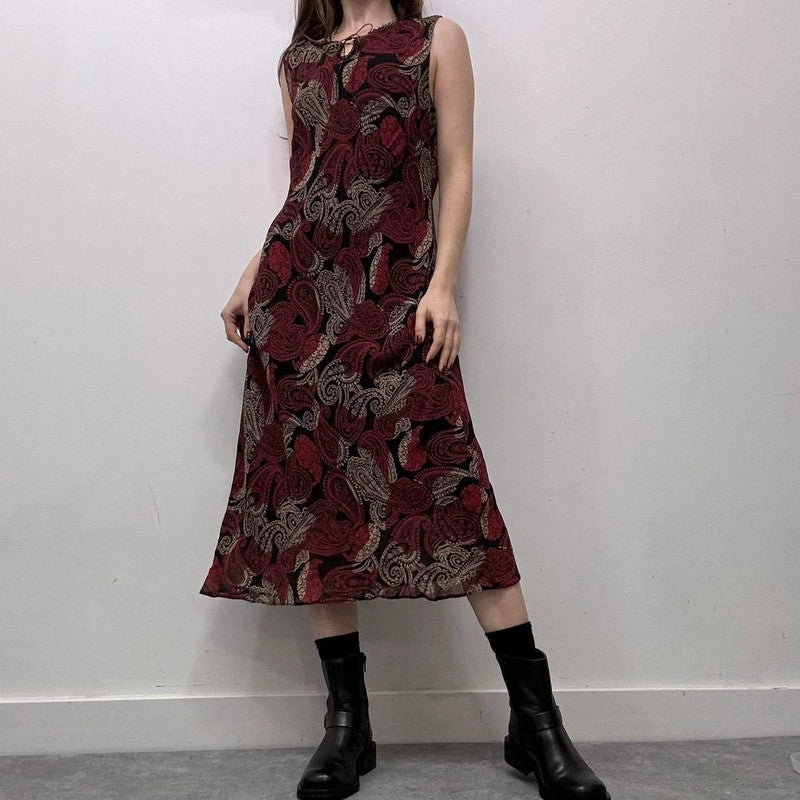 90s paisley summer dress