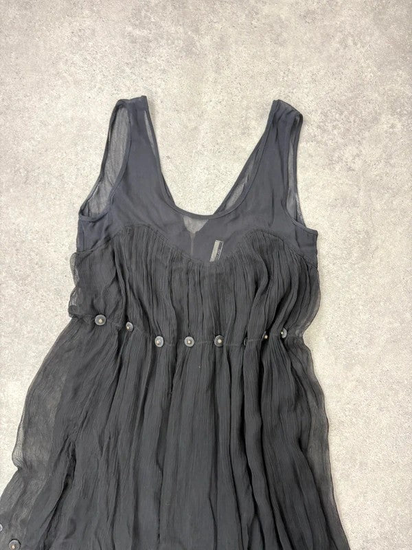 Grunge indie punky layered floaty black dress