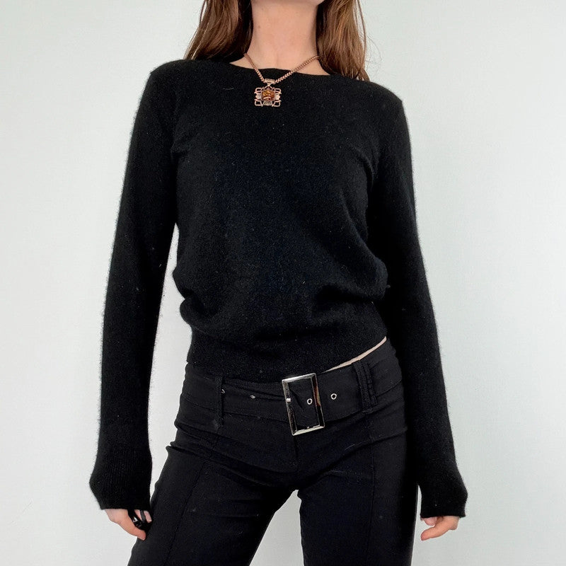 Black slouchy 100% cashmere jumper