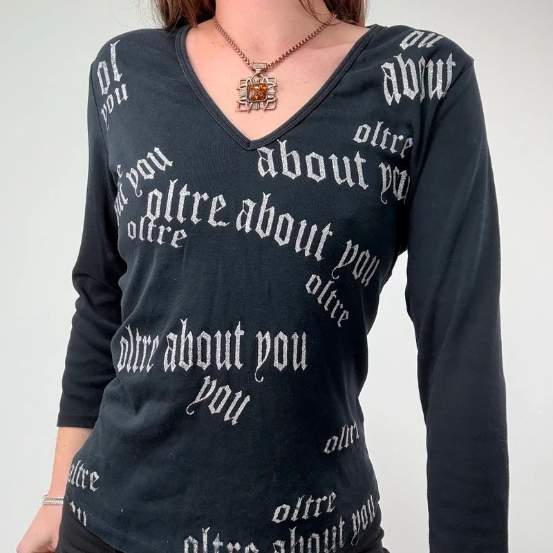 Grunge graphic text t-shirt