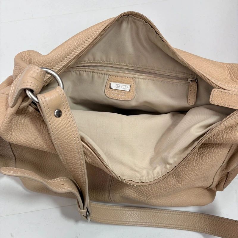 tan leather slouchy crossbody bag