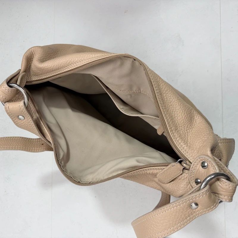 tan leather slouchy crossbody bag