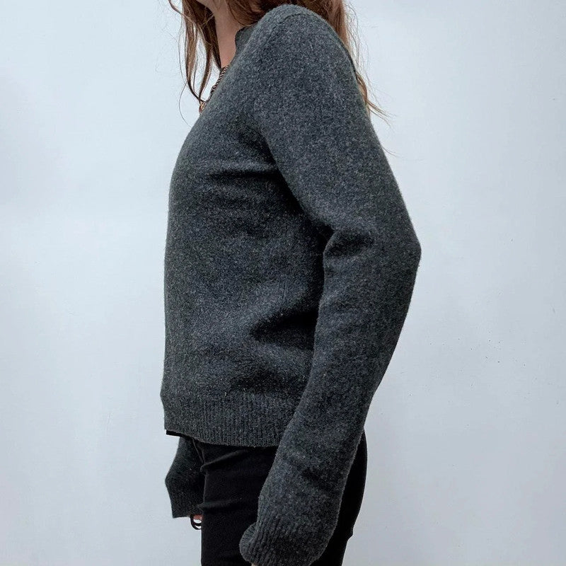 grey wool knitted jumper