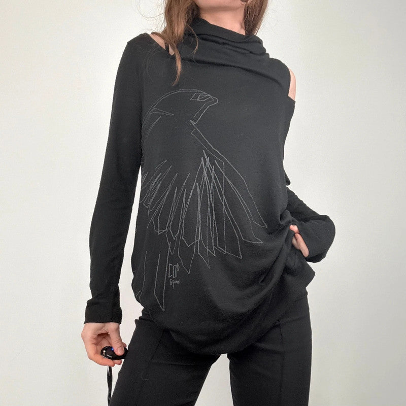 black slouchy Cop Copine t-shirt