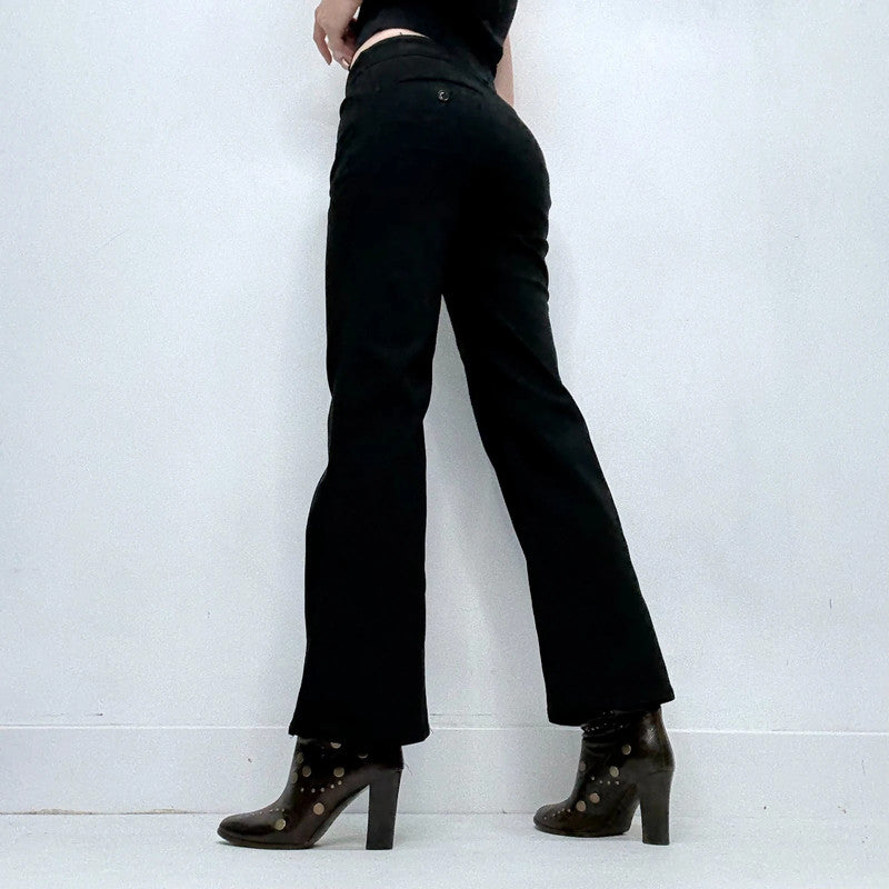 Guess black flared trousers