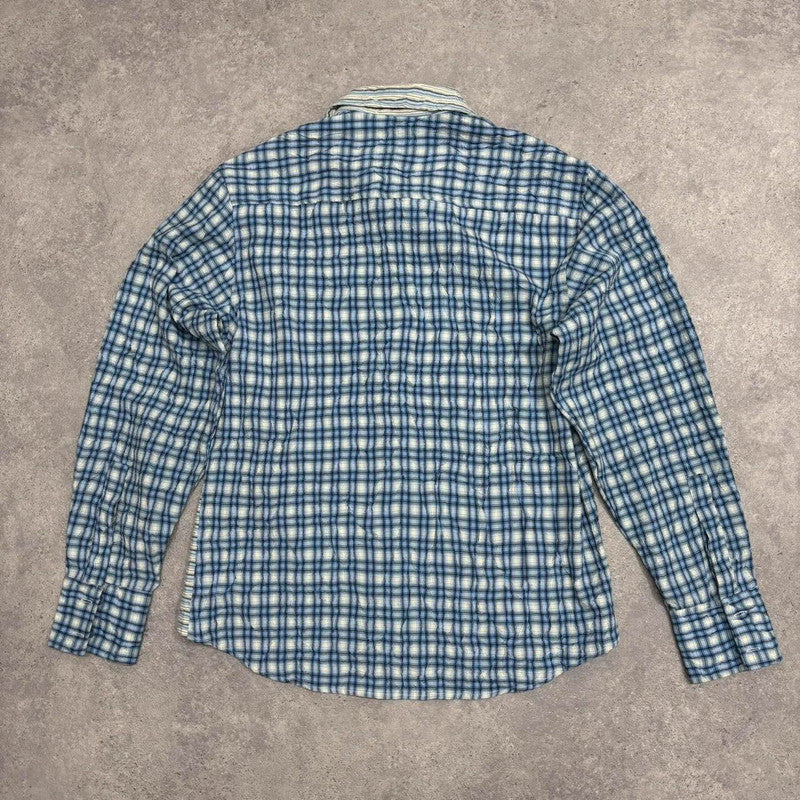 pinstripe crinkle oversized shirt