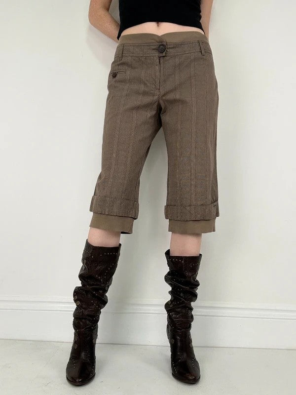 Cop Copine brown cropped capri pants