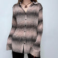 polka dot striped crinkle shirt