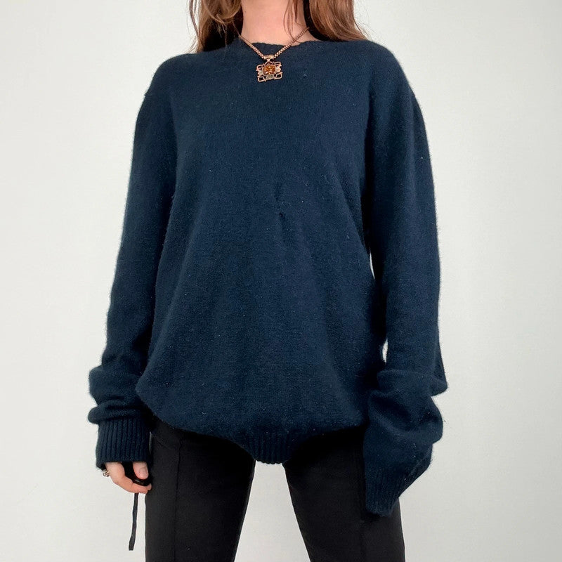 navy agnes b cashmere knitted jumper