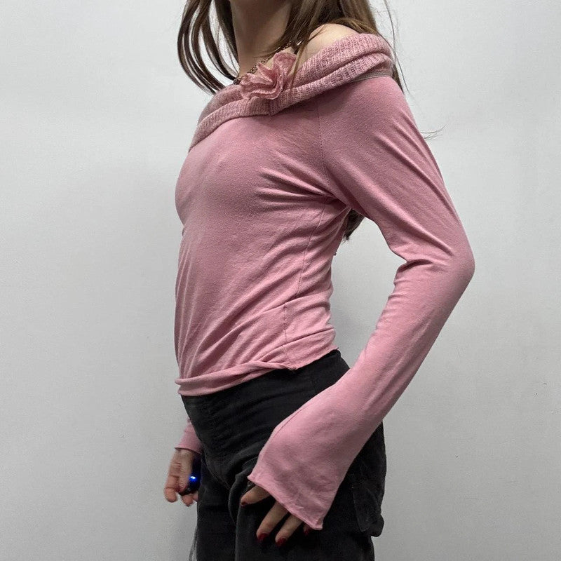 pink mohair slouchy t-shirt