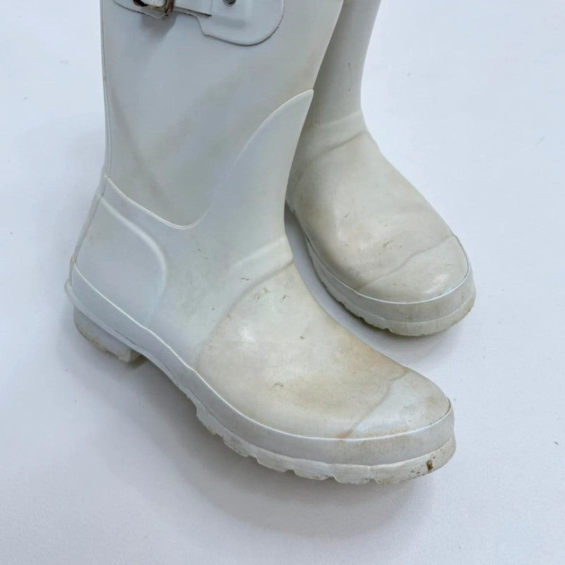 white mid calf hunter boots