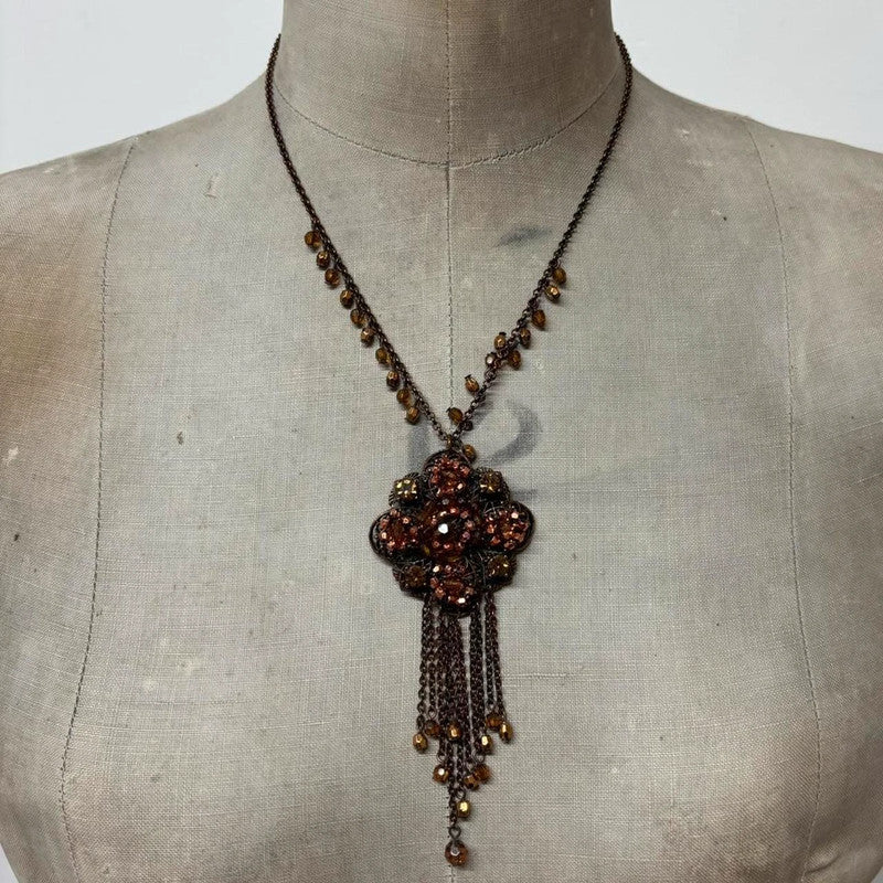 Boho hippie gemstone necklace