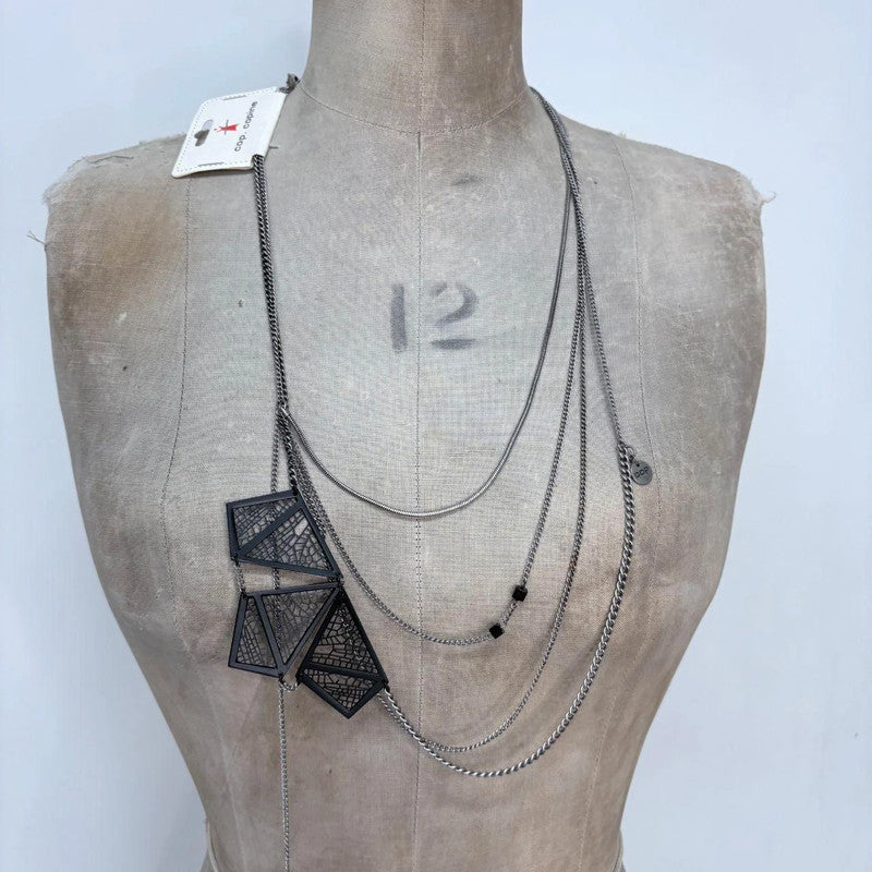 draped silver cop copine waist chain belt