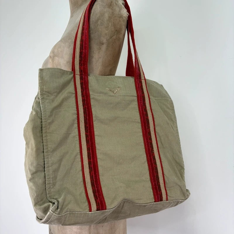 Khaki canvas utility bag
