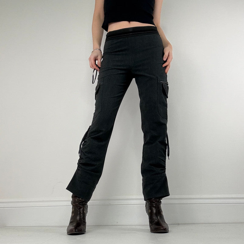 Cop Copine grey low rise gathered suit pants