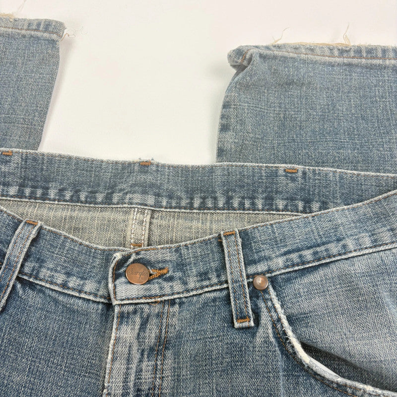 distressed denim flared baggy jeans