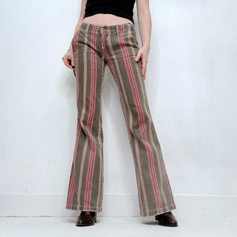 Diesel pinstripe flared jeans