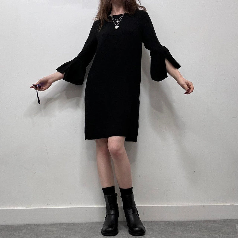 black cop copine aline dress