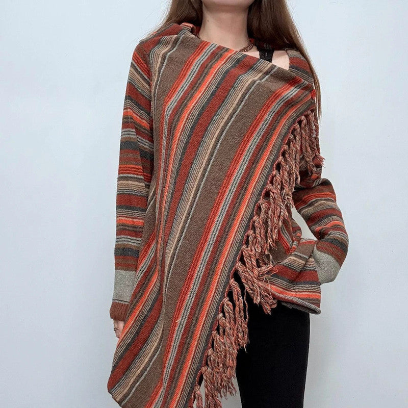 pinstripe hippie rug cardigan