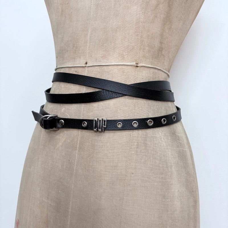 black wrap long Cop Copine belt