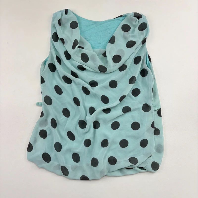 Slouchy Silk Polka Dot Vest
