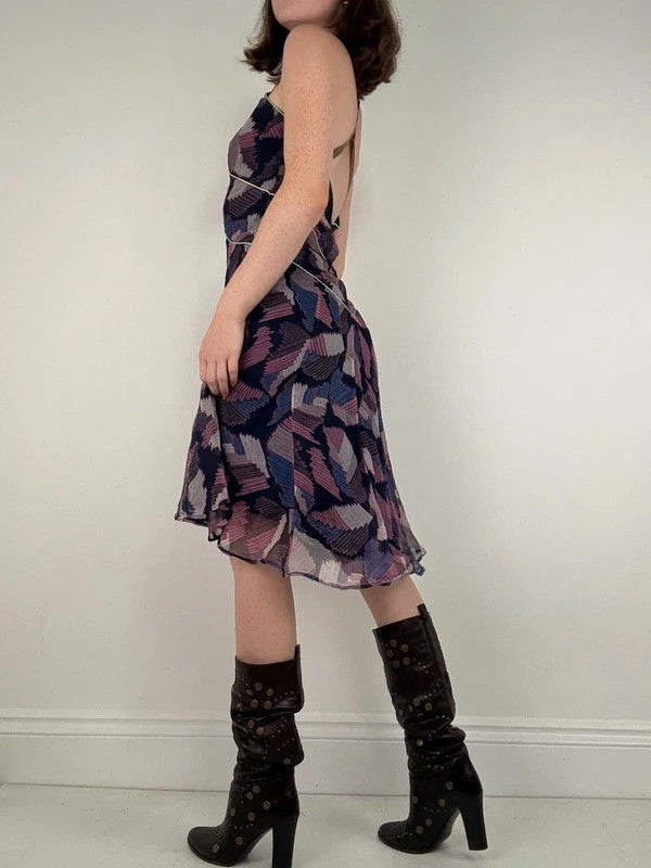 Cargo patterned layered diesel floaty grunge dress