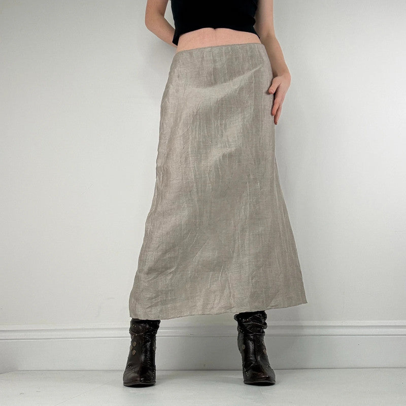 Massimo Dutti flared aline minimalist slit skirt
