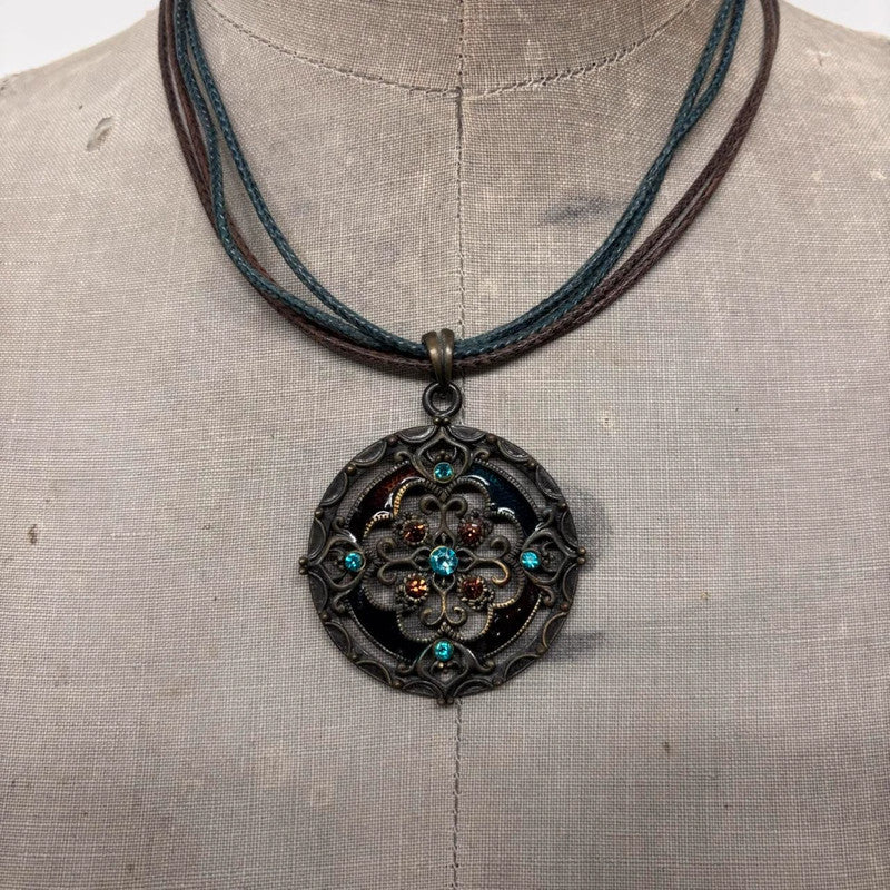 boho fairy metal pendant necklace