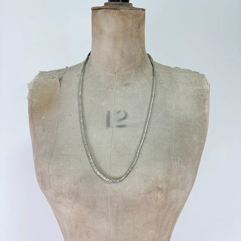 Silver beaded necklace
