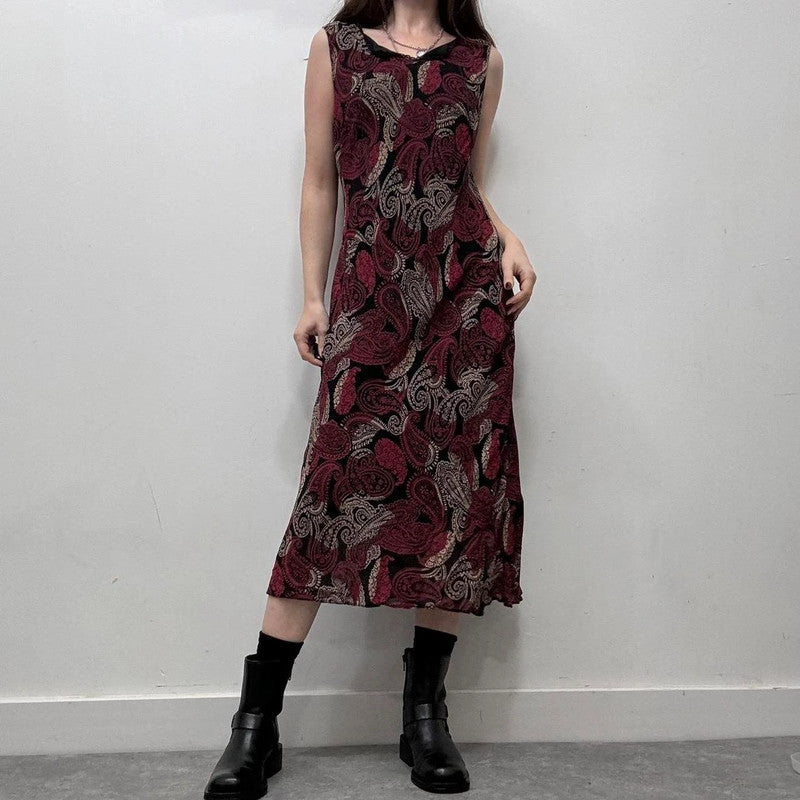90s paisley summer dress