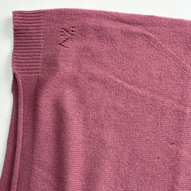 pink cashmere knitted slouchy top