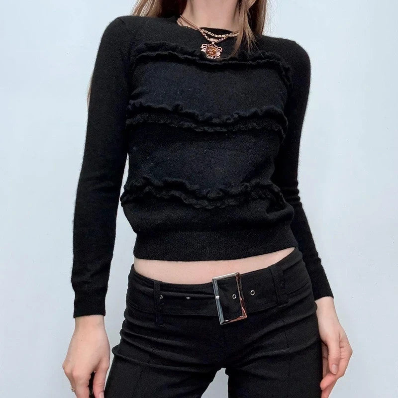 black cashmere sezane jumper