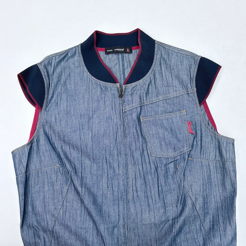 Cop Copine crinkle salvage denim dress
