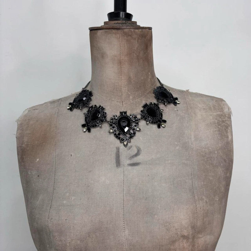 black gothic grunge necklace