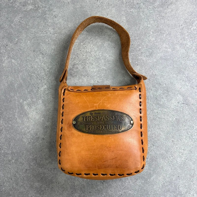 Tan cargo buckle western shoulder bag