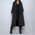 black aline long duster jacket