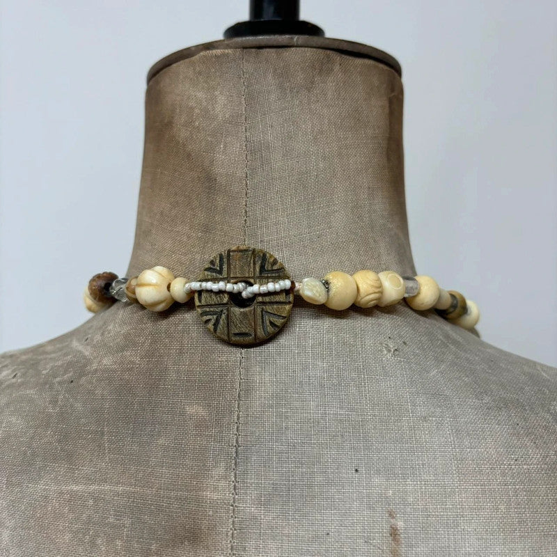 Chunky boho hippie necklace