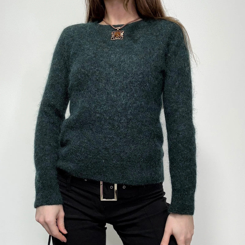 dark green wool knitted jumper