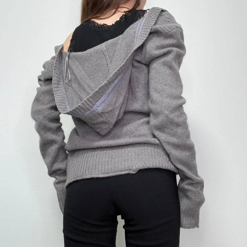 grey cashmere slouchy jumper