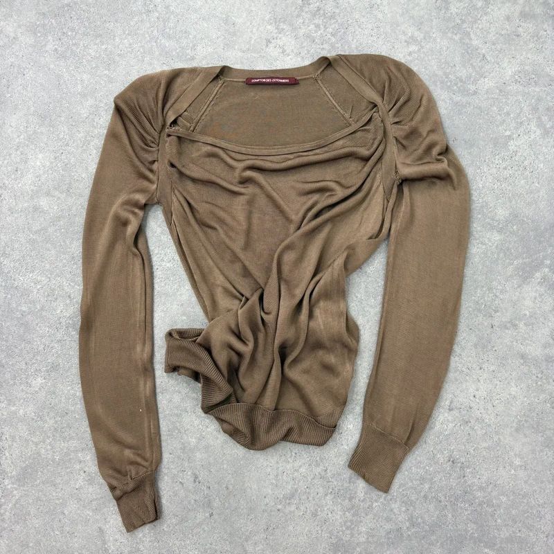 slouchy knit draped top