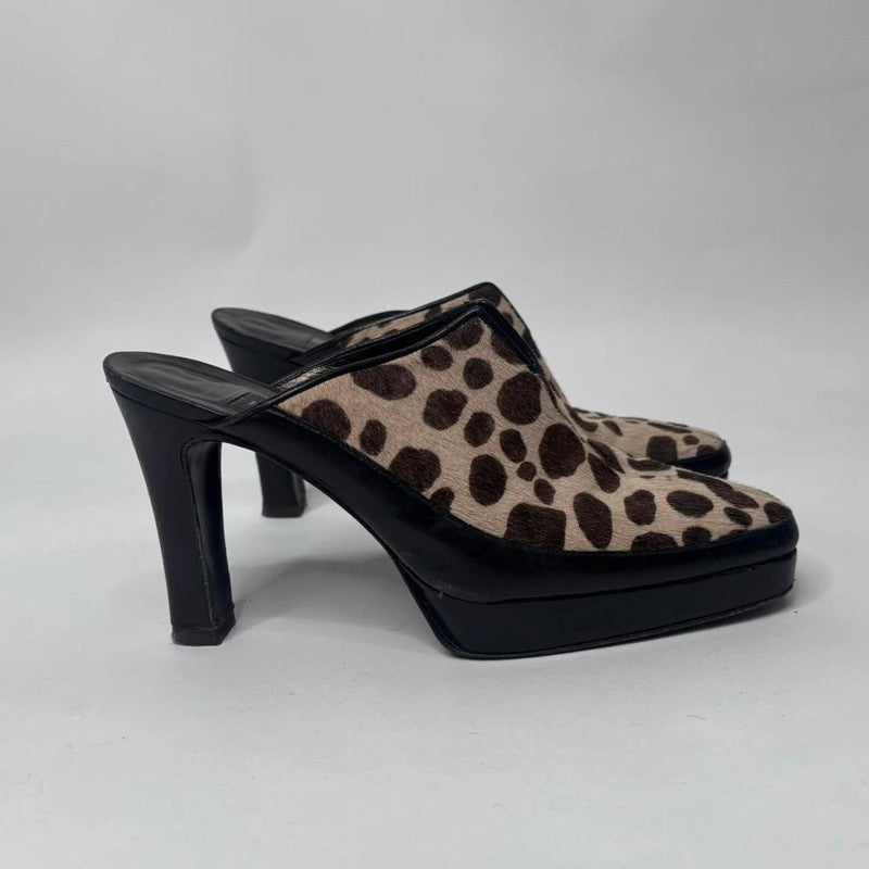 pony hair cow hide mule heels