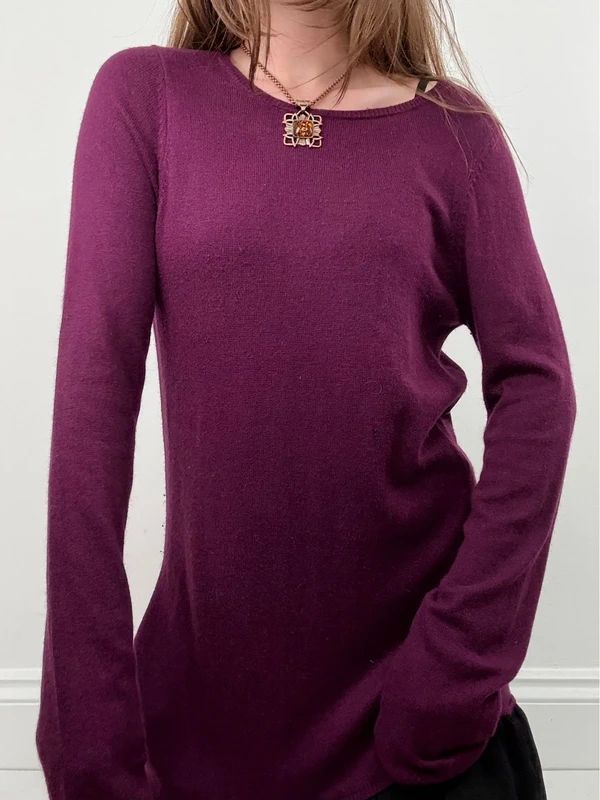 burgundy Maje layered long sleeve dress