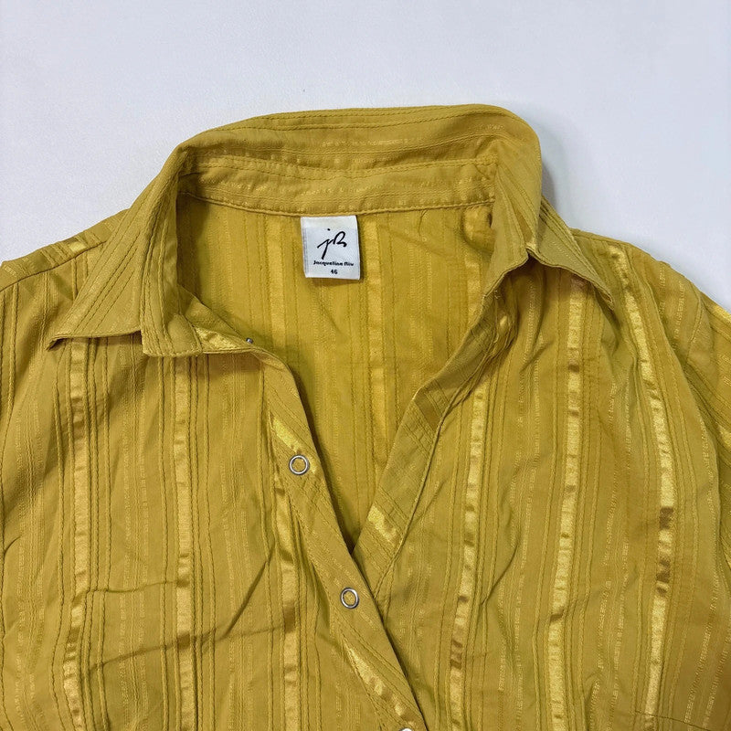 pinstripe chartreuse mini shirt dress