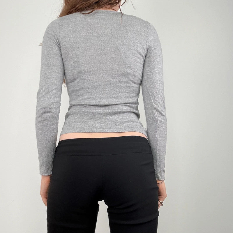 grey wool knit cashmere t-shirt