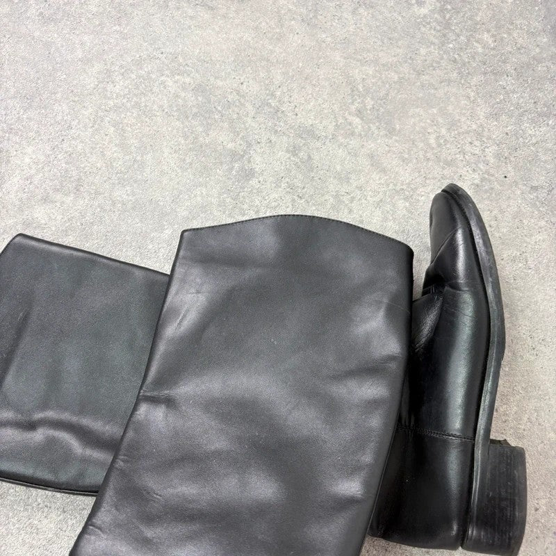 Valentino Black leather riding boots