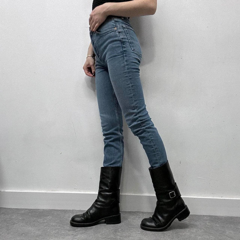 redone denim skinny-leg jeans