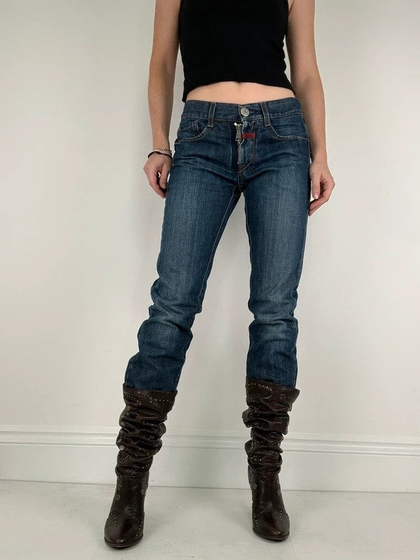 Low rise Marithé + François Girbaud Jeans, French design straight leg